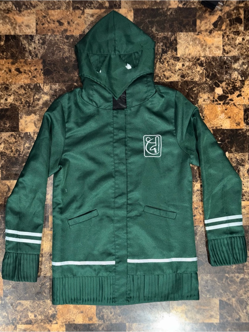 Danganronpa Chiaki Nanami Button-Up Hooded Jacket with White Stripes Cosplay